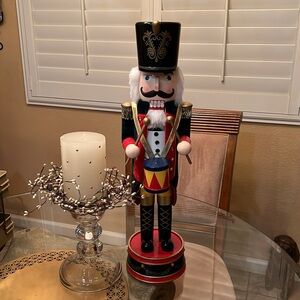 Vintage Nutcracker Wooden Drummer Boy 24”